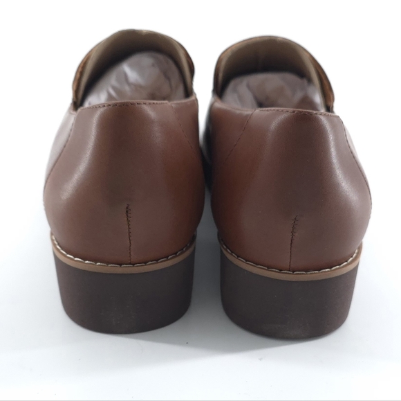 Vionic Women's Kensley Brown Smooth Leather Loafer Lug Sole Slip On Size 9.5 W - Picture 4 of 8